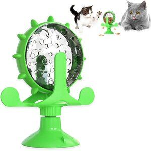 Cat Interactive Feeder Pet Food Toys Feeder 360° Degree Rotating Food Leakage
